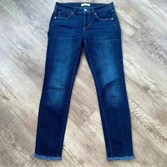 LOFT Jeans Made And Loved Slim Pockets Fringe Hem Size 27 Excellent Condition - Picture 5 of 10